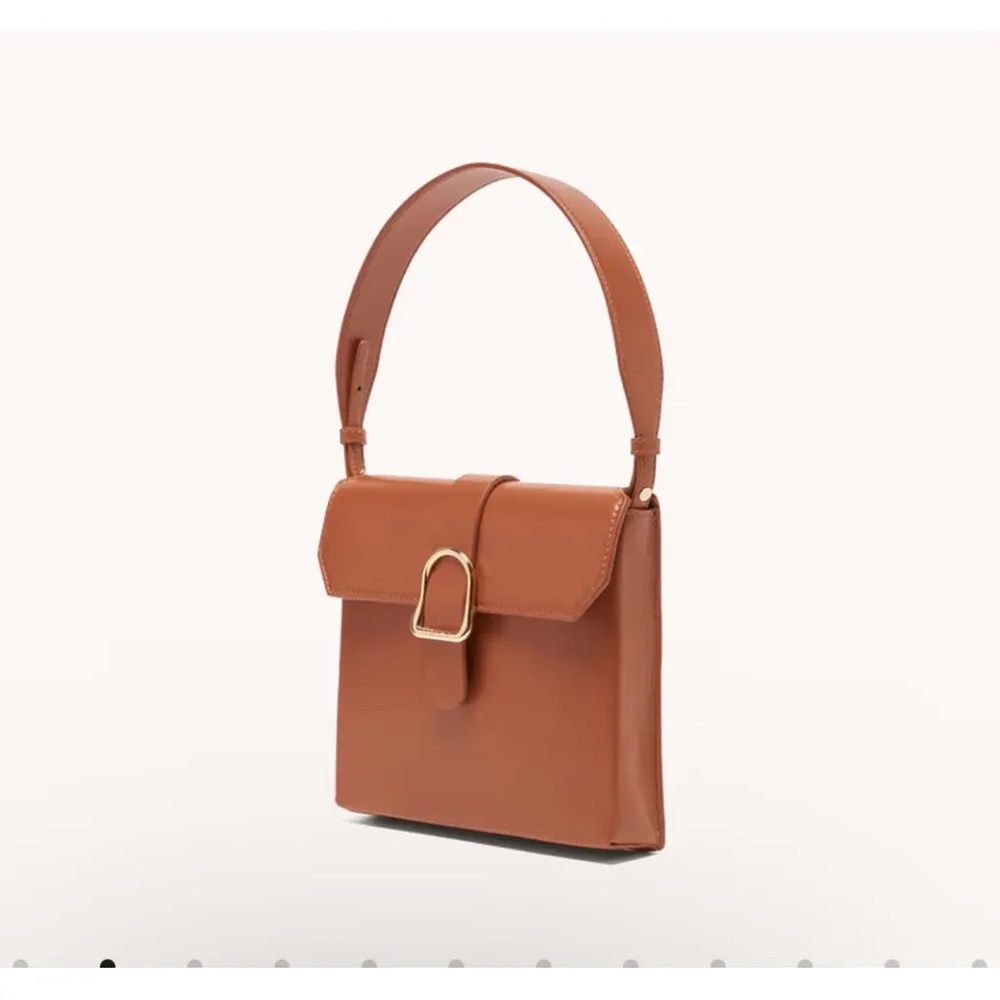 ⭐️🌟 NEW Senreve Camel Brown Leather Luxury Handbag Purse Bag Office Work Formal